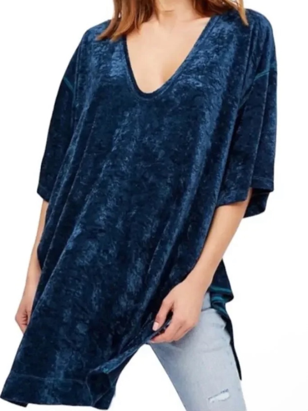 Free People Luxe Extended Tee Size S - Picture 1 of 4